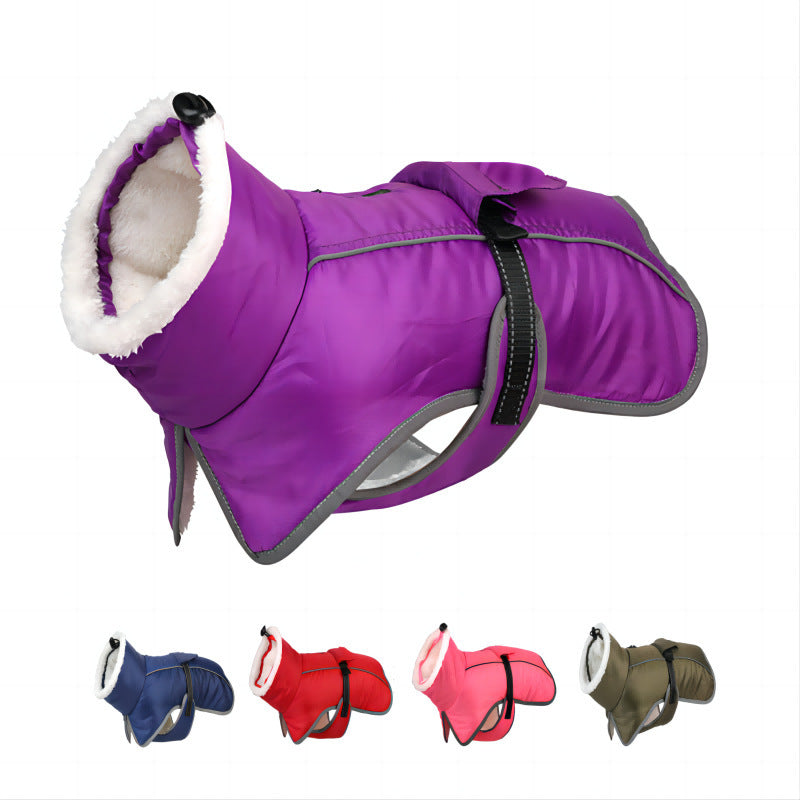 Pet Autumn And Winter Clothes- Thick Warm Waterproof- Cold-proof Cotton Coat- Pet Clothing Dog Clothes