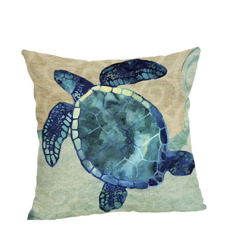 Turtle cushion cover - Different animal decor design.