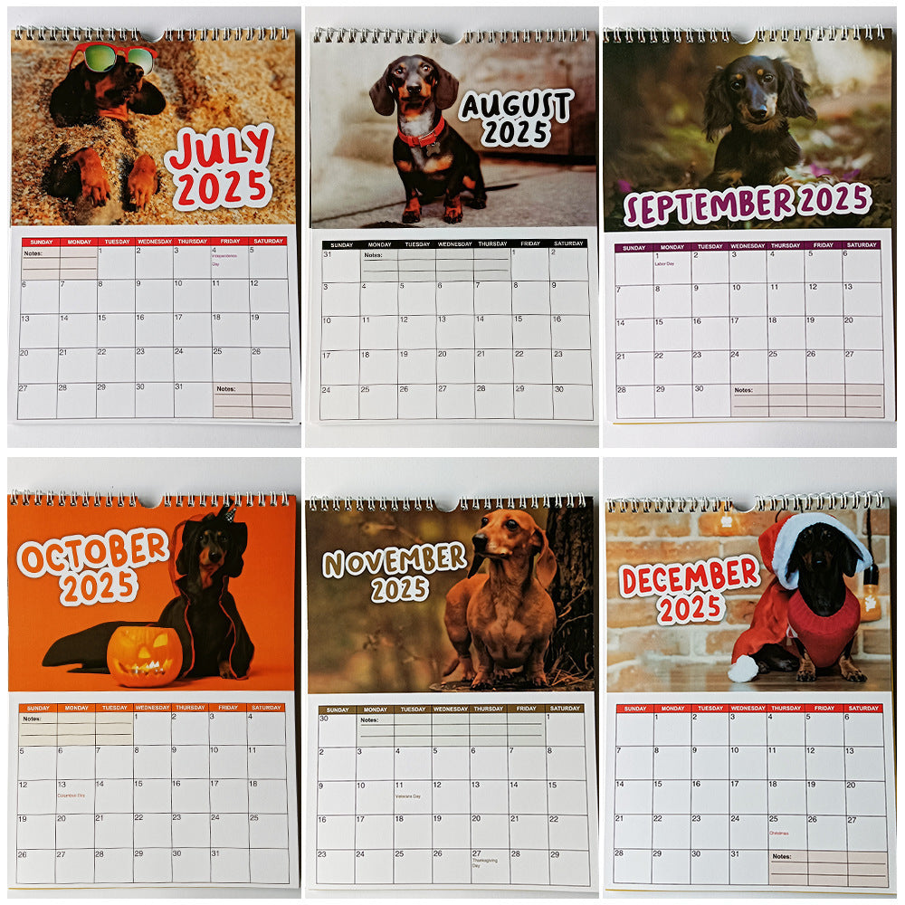 Cheeky Sausage Dog Calendar-Wiener dogs