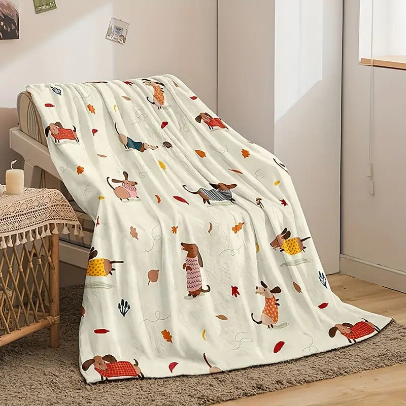 Dachshund Blanket Flannel  Cover Blanket