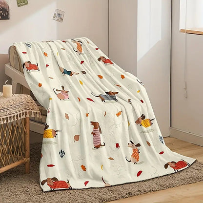 Dachshund Blanket Flannel  Cover Blanket