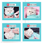 Mash gato grooming saco de poliéster saco de lavagem acessórios do gato produtos para animais de estimação suprimentos de limpeza cão portador unhas banho ajustável