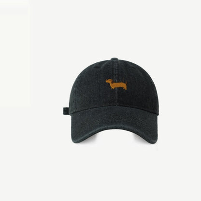 Cute Cartoon Sausage Dog Embroidered Baseball Cap