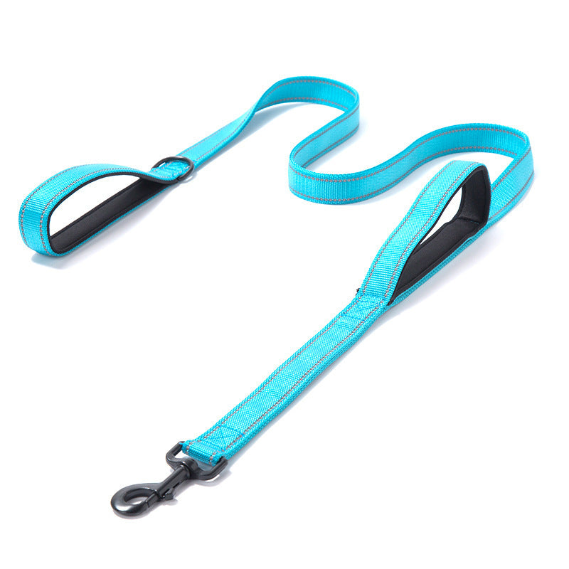 Pet Products Leash- Leash Nylon Double Thickened Reflective Dog Leash