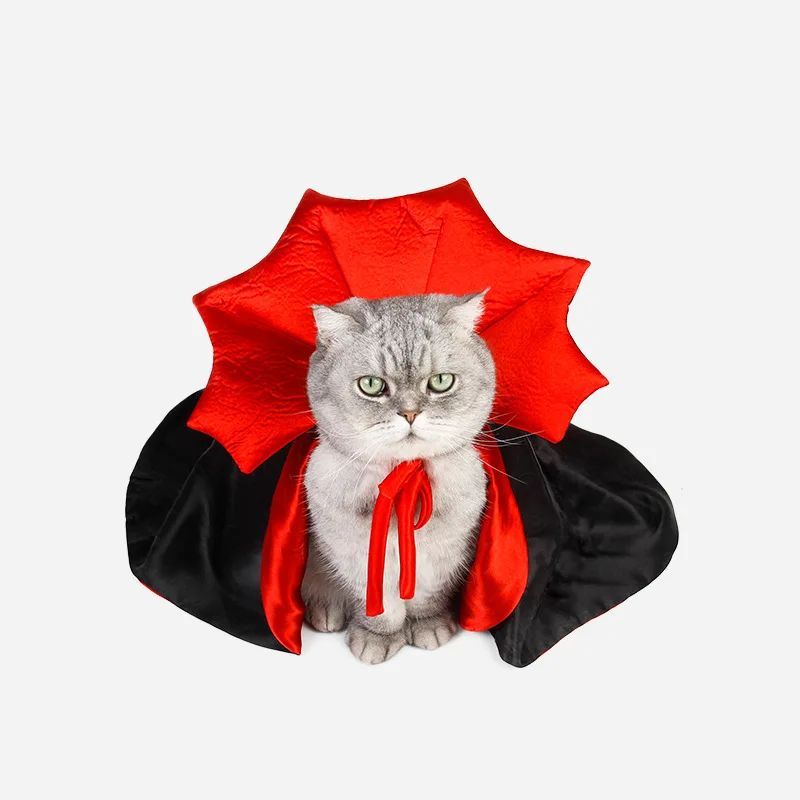 Cute Halloween Pet Costumes - Vampire Cloak For Small Dog Cat Kitten Puppy- Kawaii Pet Clothes Cat Accessories