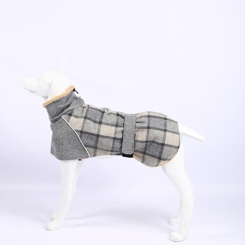 Pet Clothes Autumn And Winter- New Plaid Jacket- Cold Cotton Coat Pet Supplies