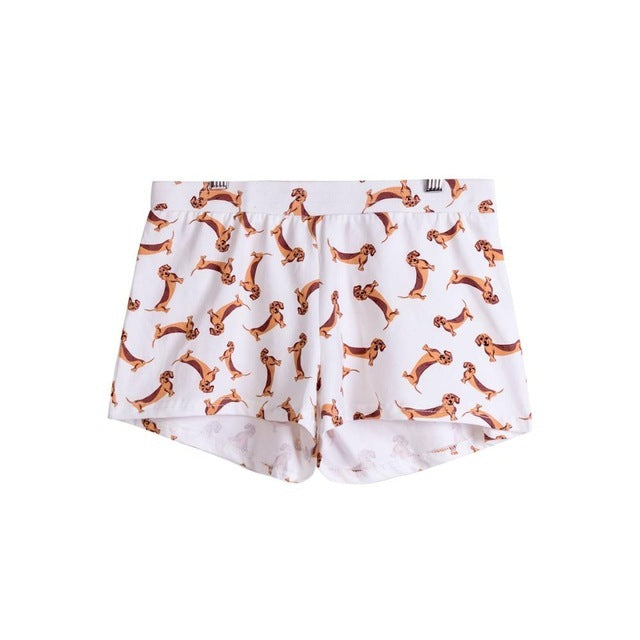 Dachshund print shorts