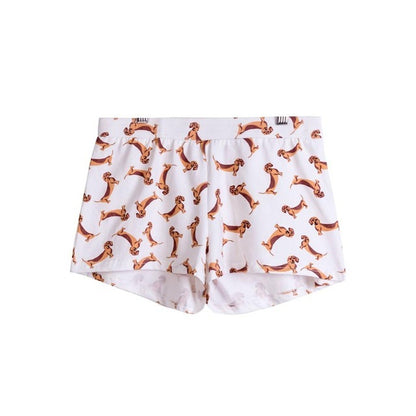 Dachshund print shorts