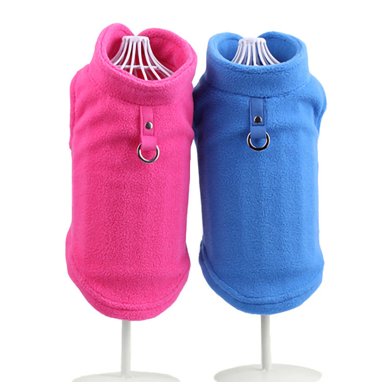 Pet Clothes-Thickened Solid Fleece- Pet Vest Dog Clothes- For small dogs- Winter wear.