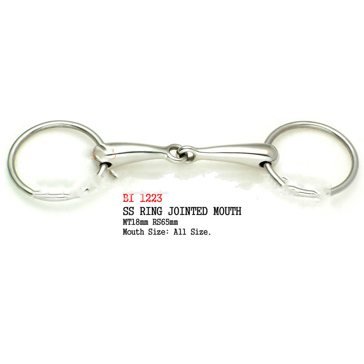 Horse Head Rider Equipment Saddle Horse Bit - Ring jointed snaffle - Stainless steel