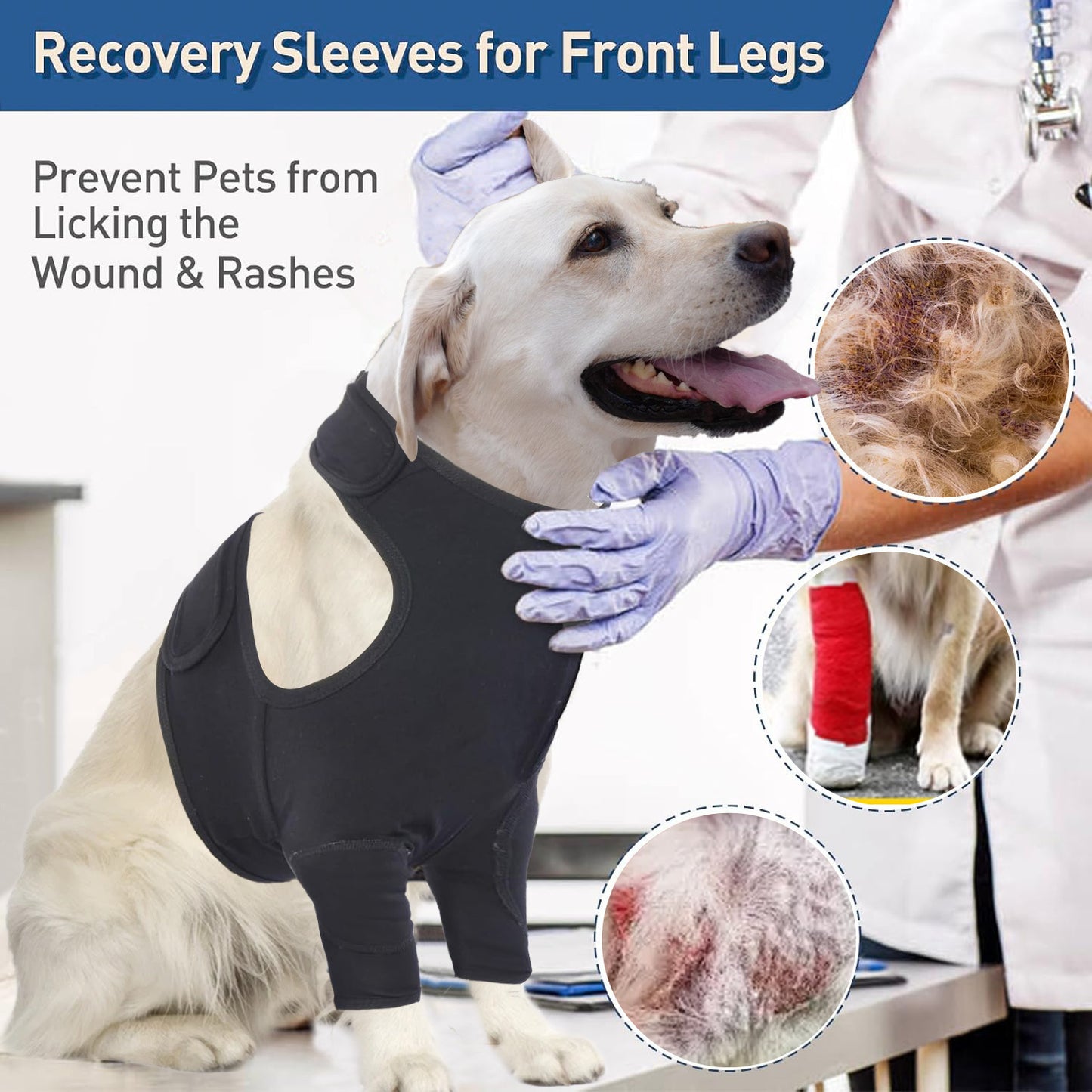 Pet Front Leg Sleeve Wrap Support Aids In Healing Comfortable Sleeve Leggings Against Licking Dog Leggings Elbow Brace