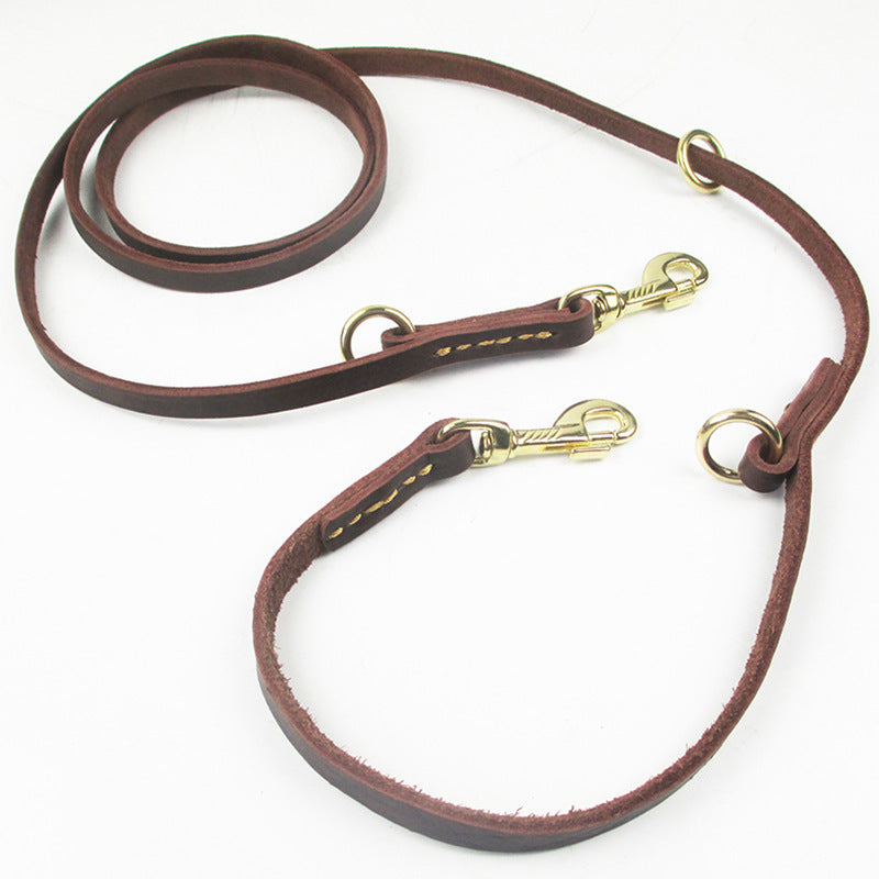 Double Copper Hook Multifunctional Dog Leash