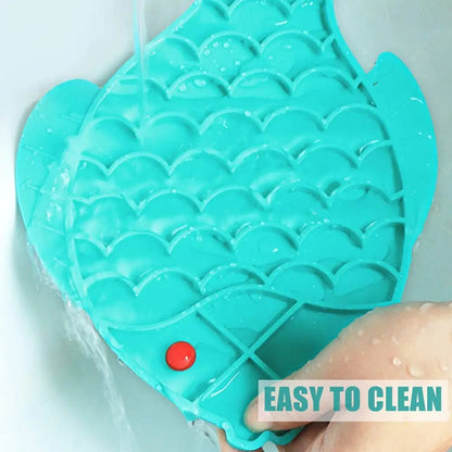 Fish Shaped Silicone Lick Mat For dogs/cats-Dog Anti Gulping Choking Feeder- Puppy Treat Dispenser