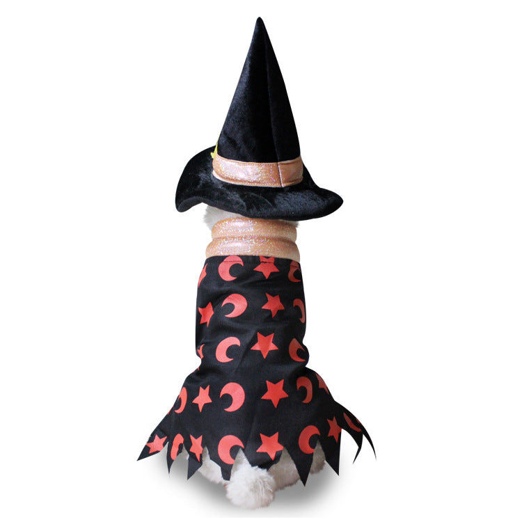 Papai Noel Roupas para Cachorro Halloween Roupas para Animais de Estimação Vestidos de Abóbora Roupas Mágicas