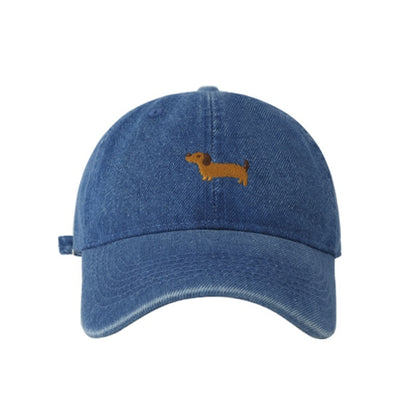 Cute Cartoon Sausage Dog Embroidered Baseball Cap