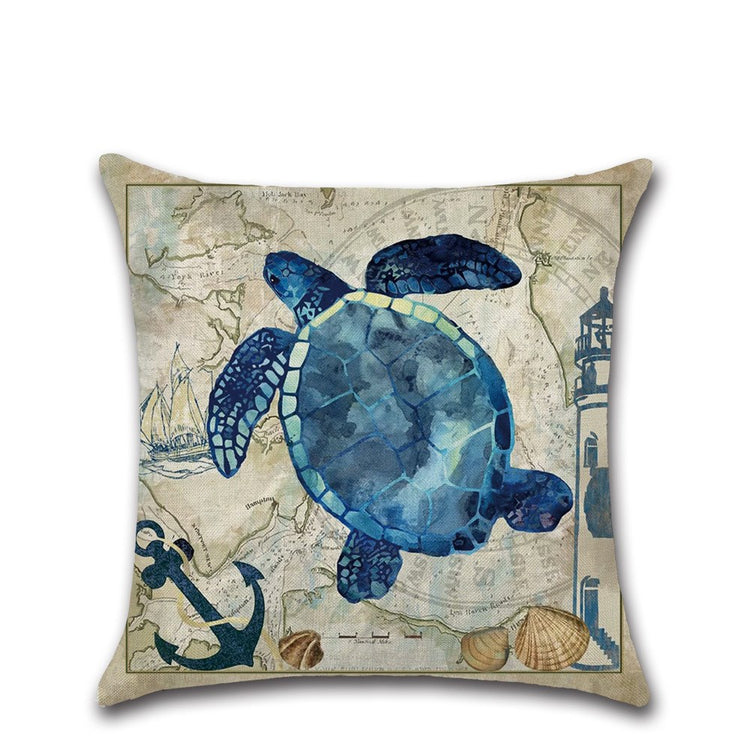 Turtle cushion cover - Different animal decor design.