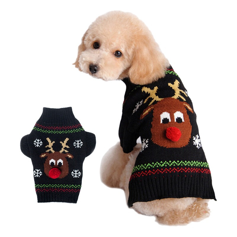 Christmas Pet Sweater -Winter Keep Warm Reindeer jerseys