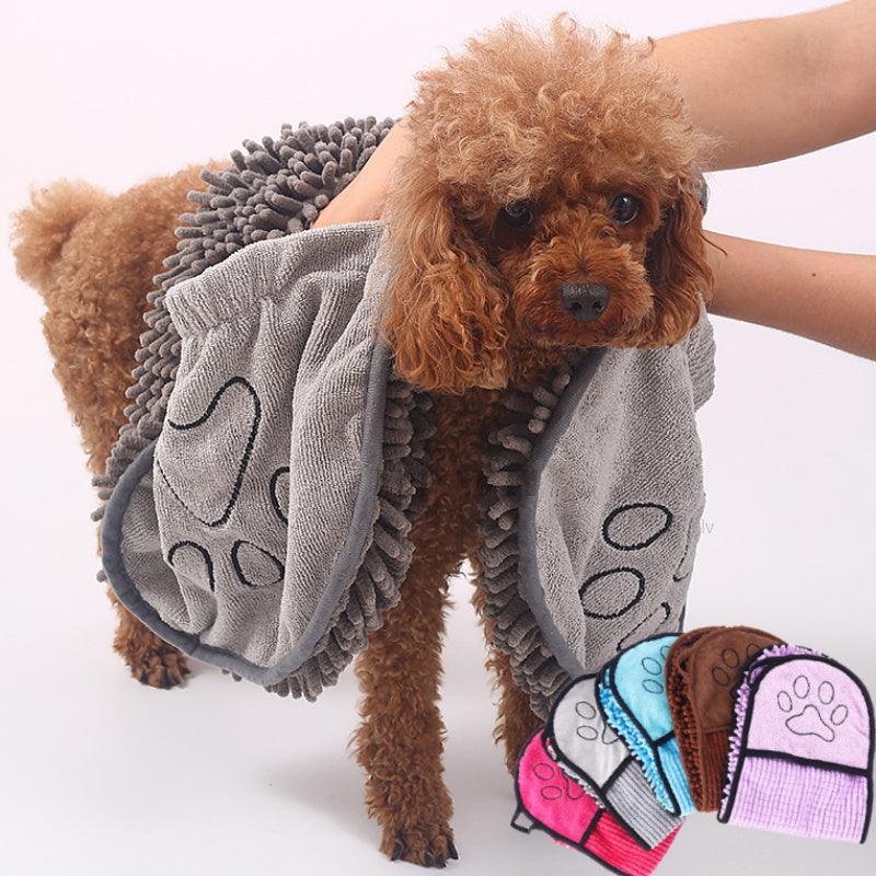 Dogs -Cats Towels- Super Absorbent Dog Bathrobe- Microfiber Bath Towels- Quick-Drying