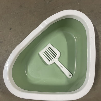 Cat Litter Box With Shovel-no mess-semi enclosed