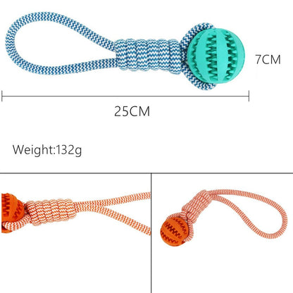 Dog Toys Balls Interactive- Treat Rope -Rubber treatBalls For Small Medium Dogs -Chewing Bite Resistant Pet Tooth Cleaning