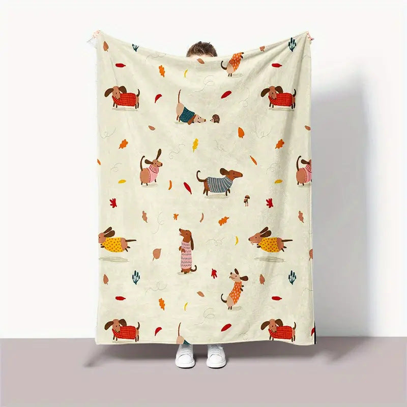 Dachshund Blanket Flannel  Cover Blanket