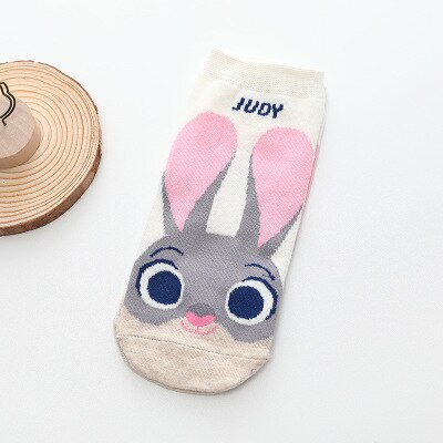 Women Socks -Funny Novelty Comfortable  Full Cotton Short Socks - Cute Character designs