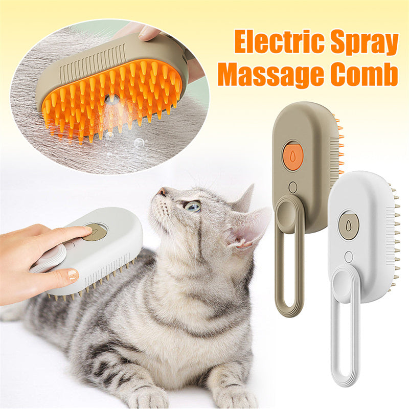 Cat Steam Brush Steamy Dog Brush -3 In 1 Electric Spray -Cat Hair Brushes For Massage Pet Grooming Comb Hair Removal Combs Pet Products