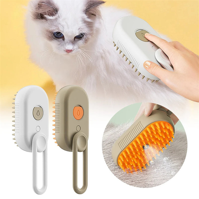 Cat Steam Brush Steamy Dog Brush -3 In 1 Electric Spray -Cat Hair Brushes For Massage Pet Grooming Comb Hair Removal Combs Pet Products