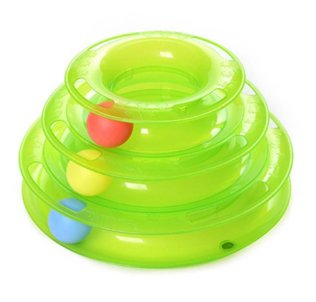 Interactive cat toy with with balls