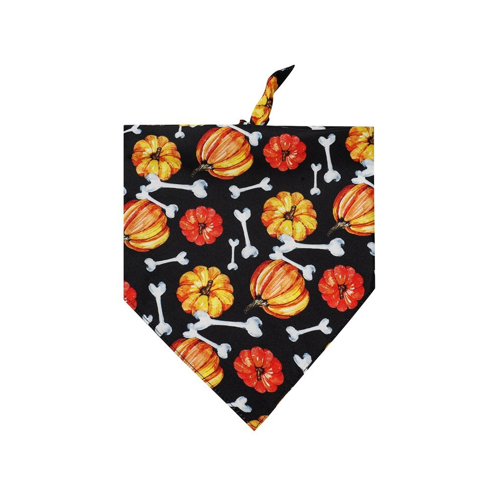Halloween Style  Decorative Triangle Bib for Dogs and Cats -Spooky Design for Halloween- Celebrations Great Pet Accessories