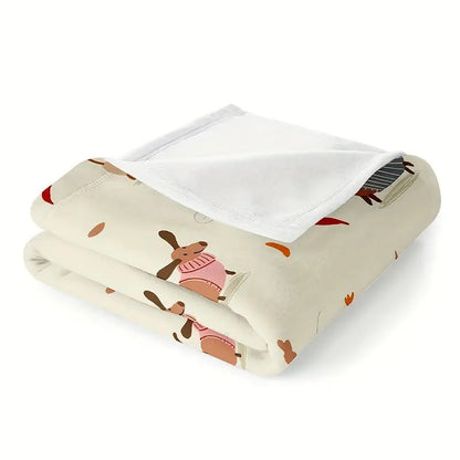 Dachshund Blanket Flannel  Cover Blanket