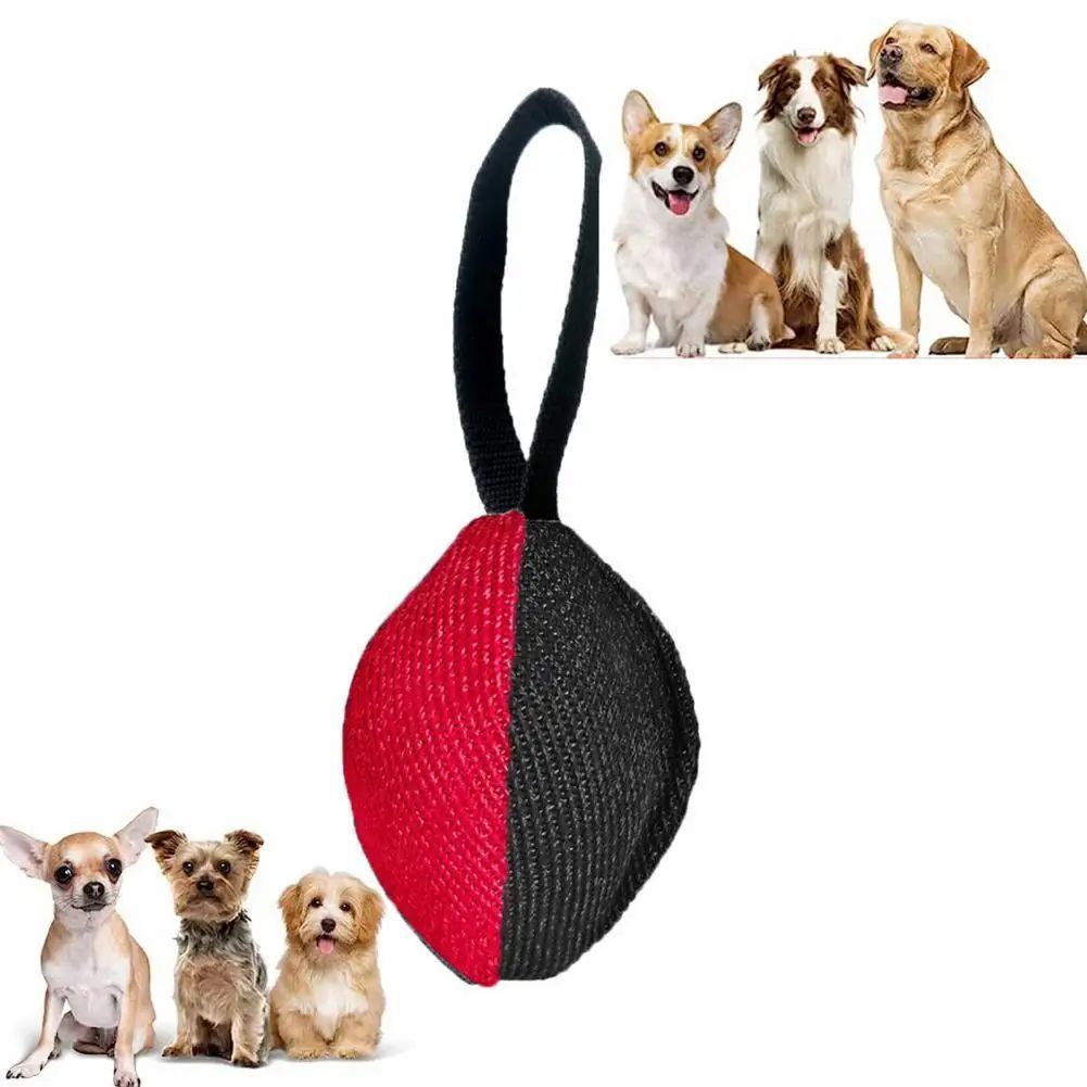 Linen Tug Toy With Pull Tab Durable Interactive Dog Training Tool For Prey Drive Retrieval Agility Development