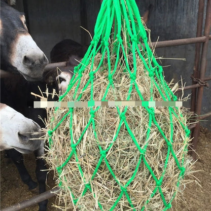 Bolso de forragem alimentação cavalo saco palheiro saco grama net bolso saco de alimentação cavalo