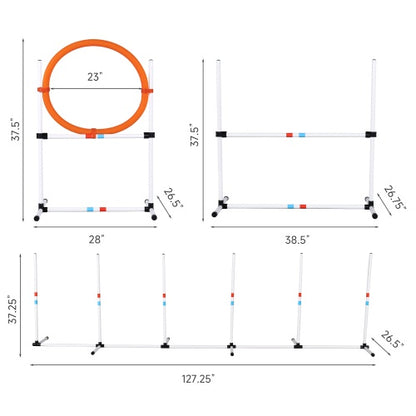 3PC Dog Agility Equipment Set, Obstacle Course Training Exercises For Dogs