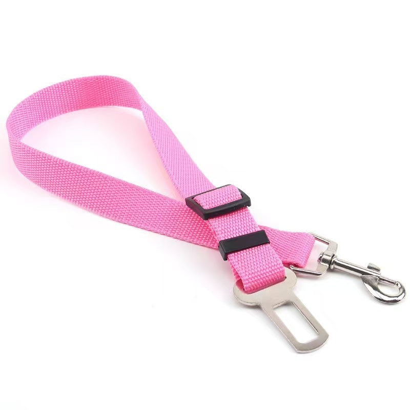 Dog Seat Belt Harness -Leash Dog Collar- Adjustable Seatbelt Leash For Small Medium Dog -Traveling Accessories