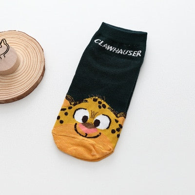 Women Socks -Funny Novelty Comfortable  Full Cotton Short Socks - Cute Character designs