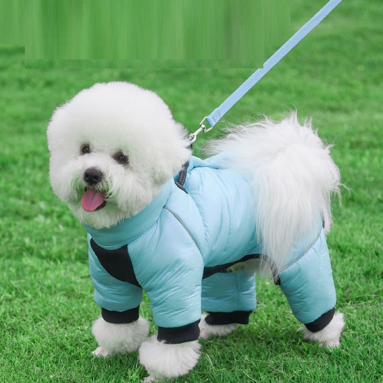 Cálida chaqueta impermeable de invierno para perros pequeños, cremallera de doble fila, para uso en interiores y exteriores