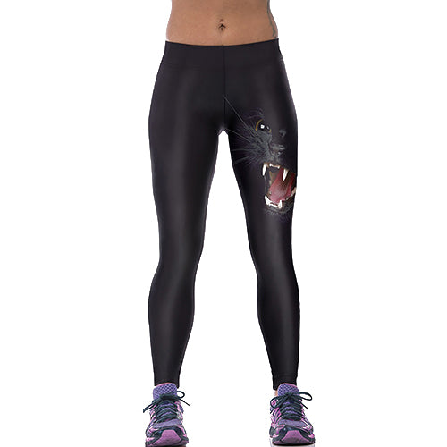 Black Cat Women Leggings Animal Printed High Elastic Leggings Women Trouser Compression Fitness Mujer Pants