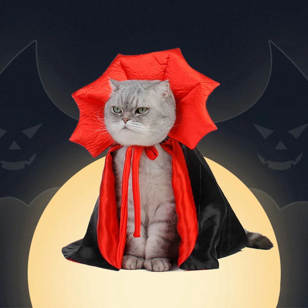 Cute Halloween Pet Costumes - Vampire Cloak For Small Dog Cat Kitten Puppy- Kawaii Pet Clothes Cat Accessories