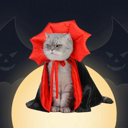 Cute Halloween Pet Costumes - Vampire Cloak For Small Dog Cat Kitten Puppy- Kawaii Pet Clothes Cat Accessories