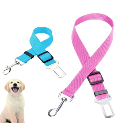 Dog Seat Belt Harness -Leash Dog Collar- Adjustable Seatbelt Leash For Small Medium Dog -Traveling Accessories