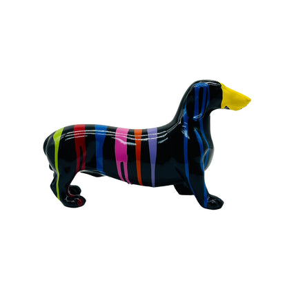 Modern Creative Colorful Sausage Dog Resin Crafts