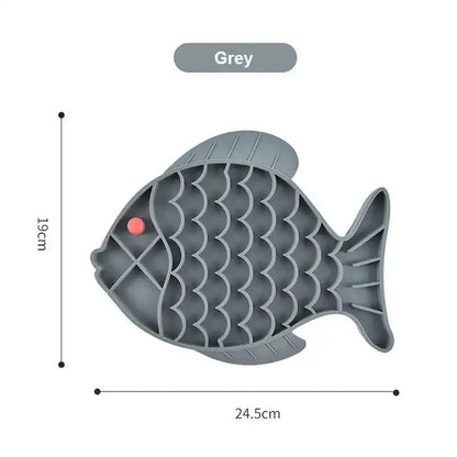 Fish Shaped Silicone Lick Mat For dogs/cats-Dog Anti Gulping Choking Feeder- Puppy Treat Dispenser