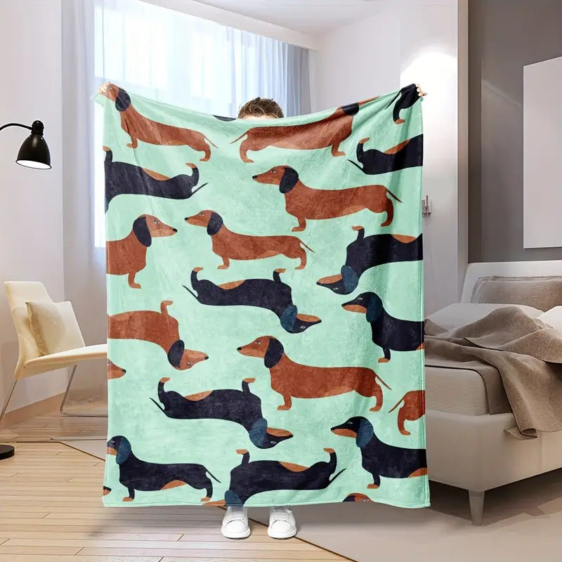 Dachshund Blanket Flannel  Cover Blanket