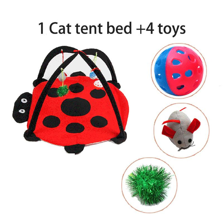 Pet Cat Bed Cat Play Tent Toys Mobile Activity Playing Bed