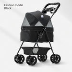 Pet Summer Cat Cart Light Dog Folding Pet Cart Four Wheeled Dog Travel