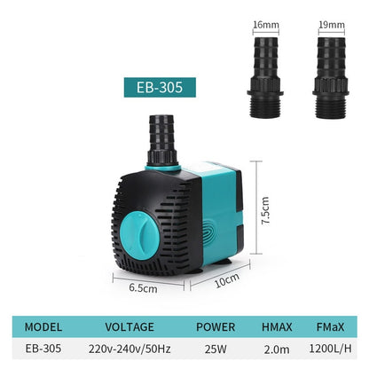 3W 6W 10W 15W 25W Ultra-Quiet Submersible Water Fountain Pump- Filter Fish Pond Aquarium Water Pump Tank Fountain 220V-240V