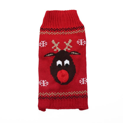 Christmas Pet Sweater -Winter Keep Warm Reindeer jerseys