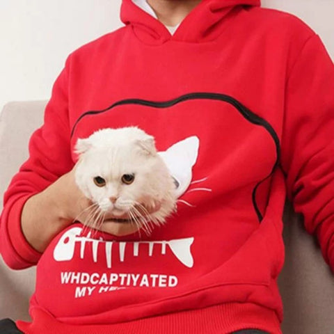 Portador de animais de estimação engrossar hoodies gatinho filhote de cachorro titular animal bolsa com capuz respirável moletom com capuz meninas adolescentes pullovers topos