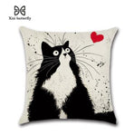 Cute Cartoon Pattern Anime Pillowcase Cat Pillow Case Married Couples Kitten Cushions Cover Outdoor Chair Cushions